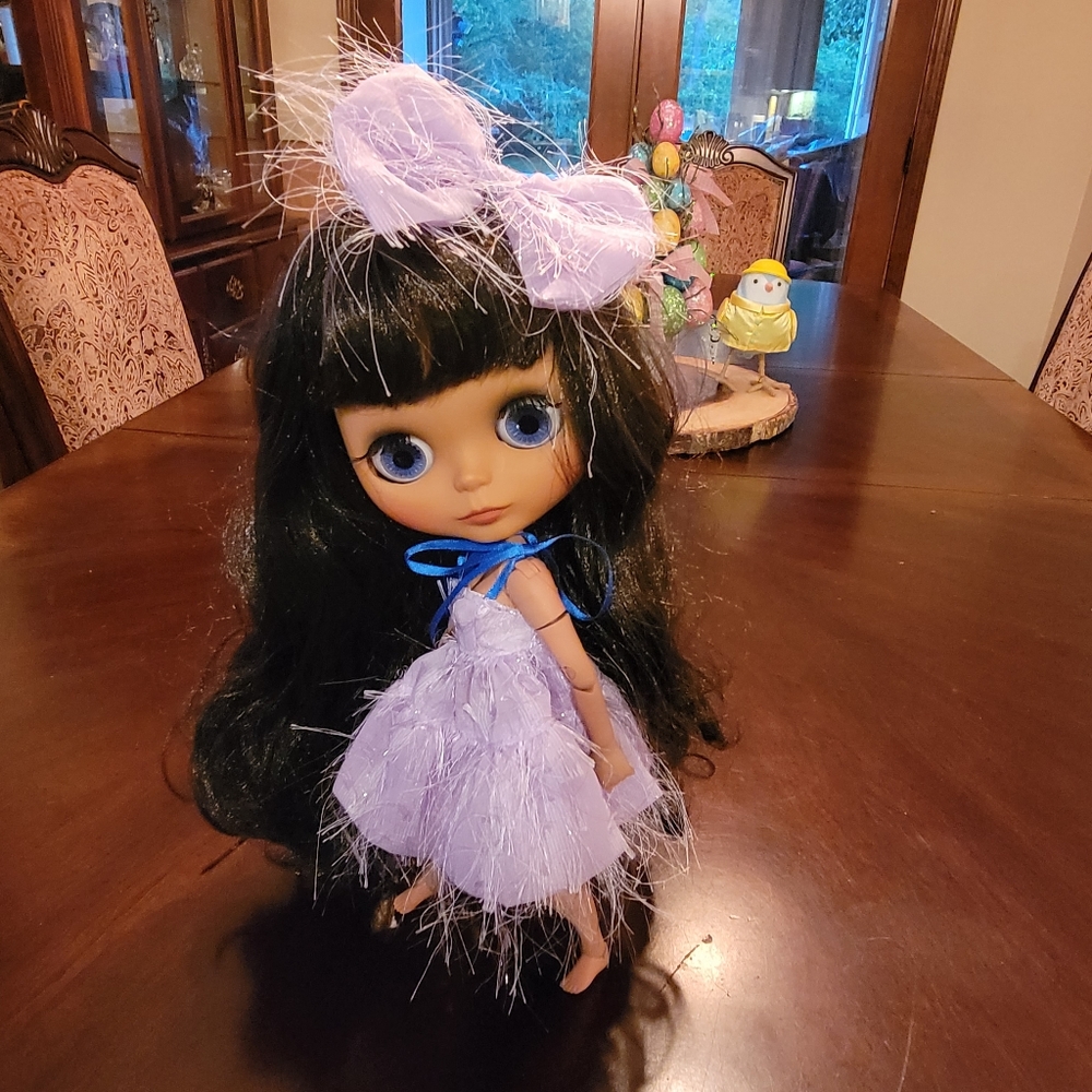 Lavender Blythe dress and matching bow